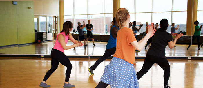 Dancers in a dance class