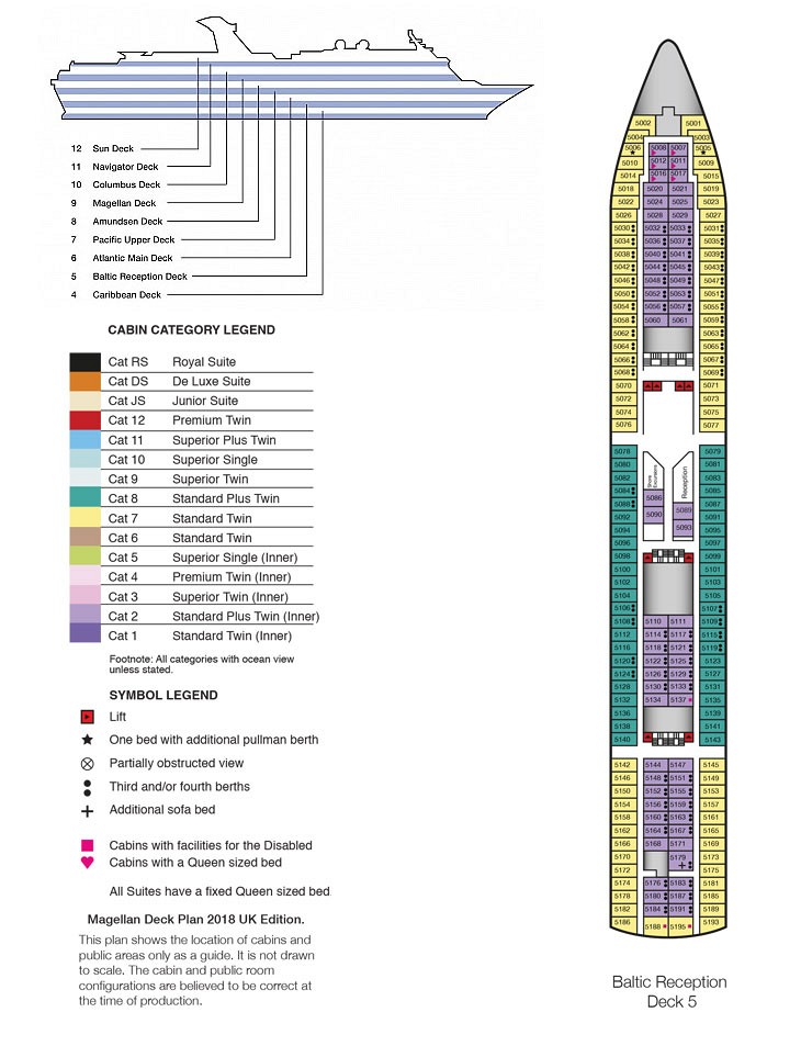Deck Plan of Baltic Reception Deck 5