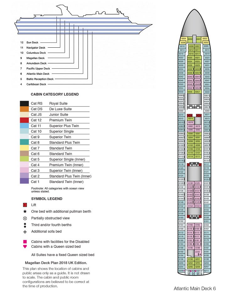 Deck Plan of Atlantic Main Deck 6