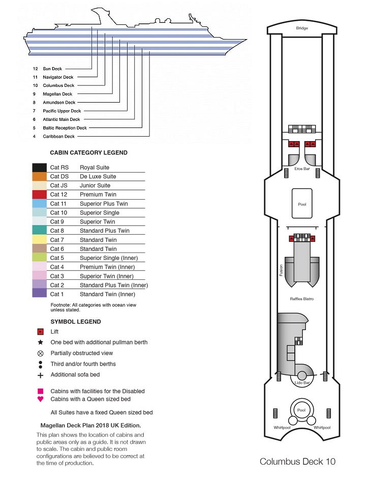 Deck Plan of Columbus Deck 10