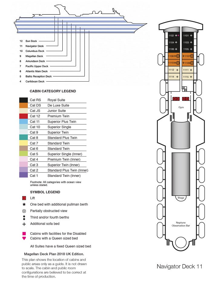 Deck Plan of Navigator Deck 11