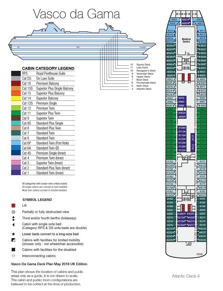 Deck Plan of Atlantic Deck 