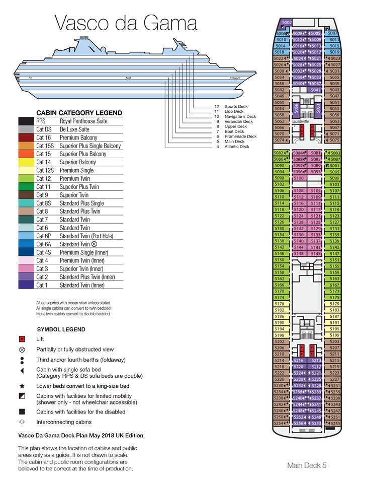 Deck Plan of Main Deck