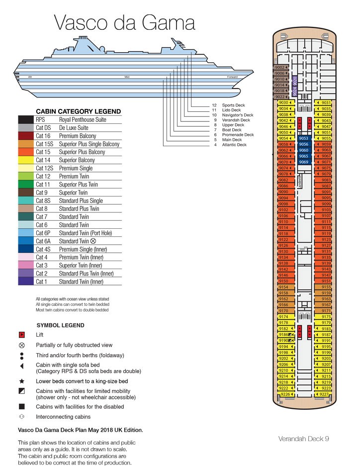 Deck Plan of Verandah Deck