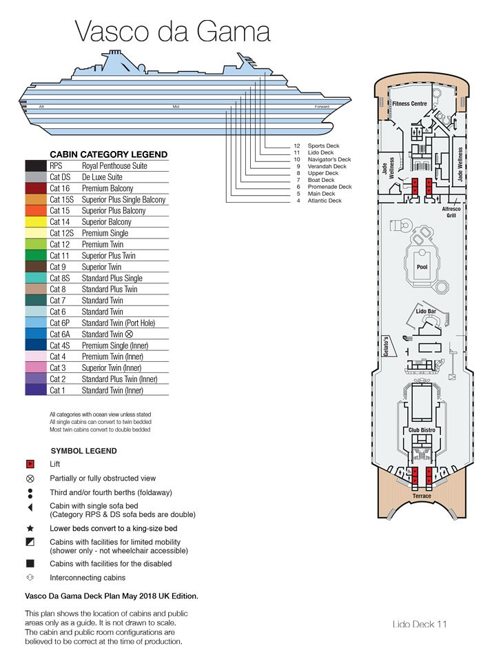 Deck Plan of Lido Deck