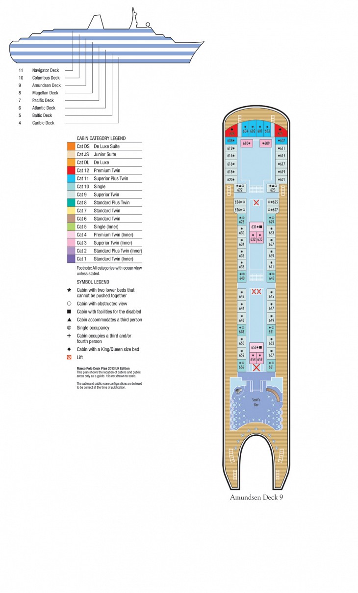 Deck Plan of Amundsen Deck